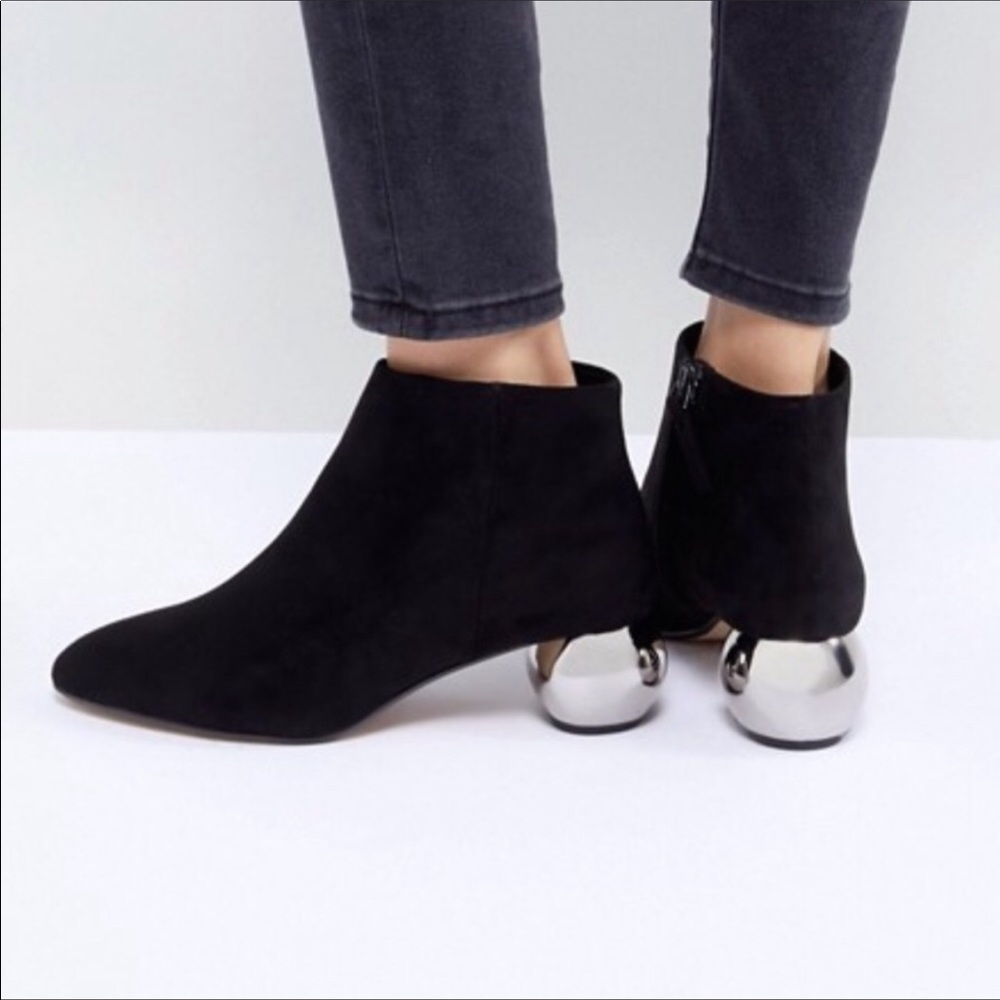 Mango Metal Heeled Ankle Boots